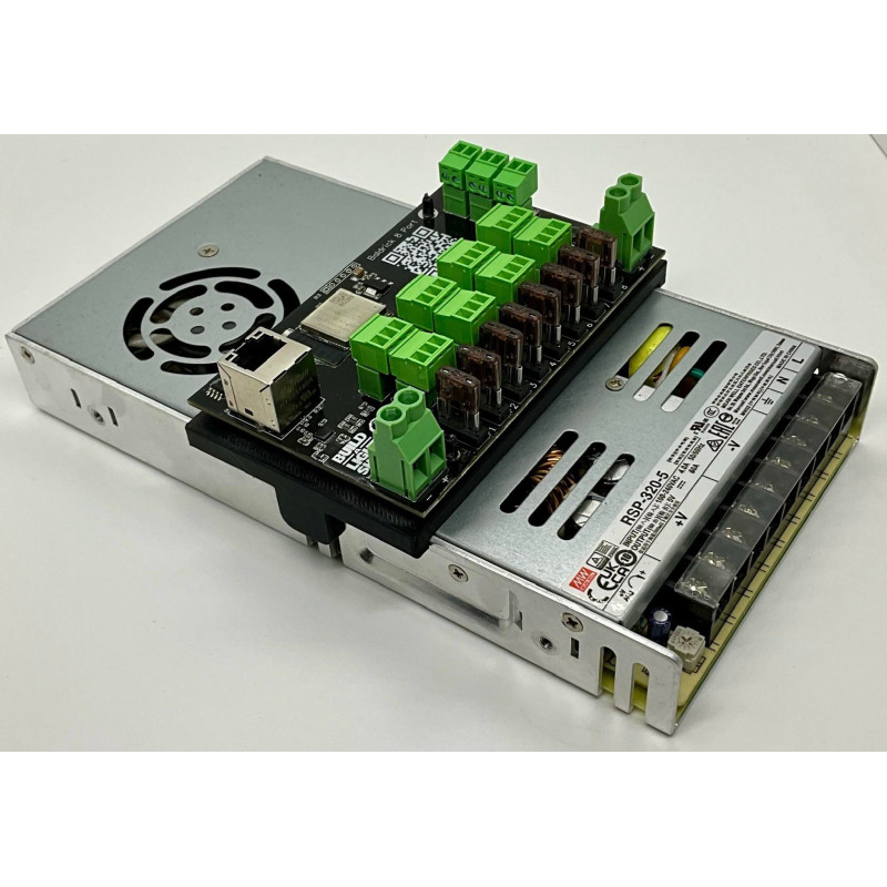 Baldrick 8 Port Controller with PSU and Mount | Baldrick Board