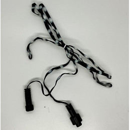 4 Wire Seed Pixel Strings 50ct with pigtails - 25mm spacing - black | 12v