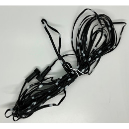 4 Wire Seed Pixel Strings 100ct with pigtails - 100mm spacing - black | 12v