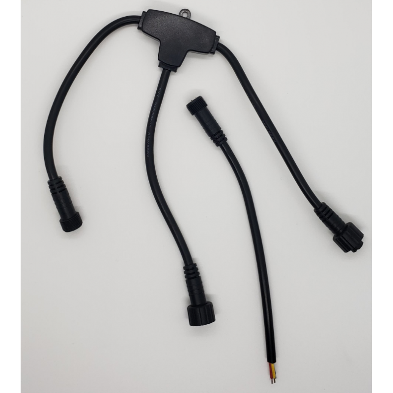 Power Injection T-Piece. Male T- with tail | 4-4-4 | Caps & Connectors