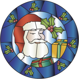 G-Skinz for 47" Round Props (Santa Stained Glass Print) | GE G-Skinz