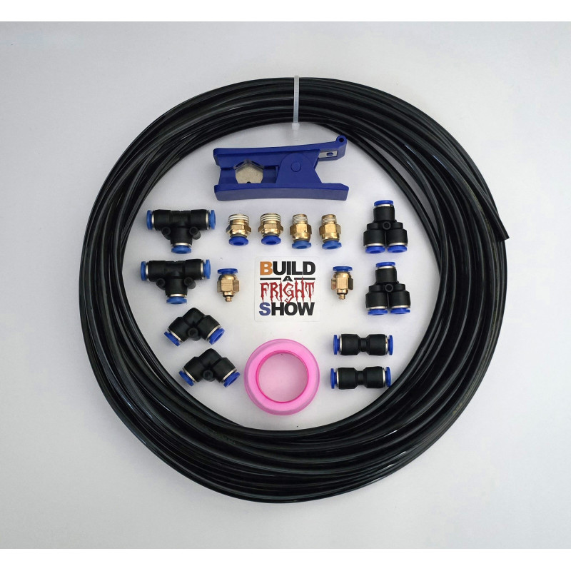 6mm Air Tubing Kit - Black | Pneumatic & Animatronic Parts