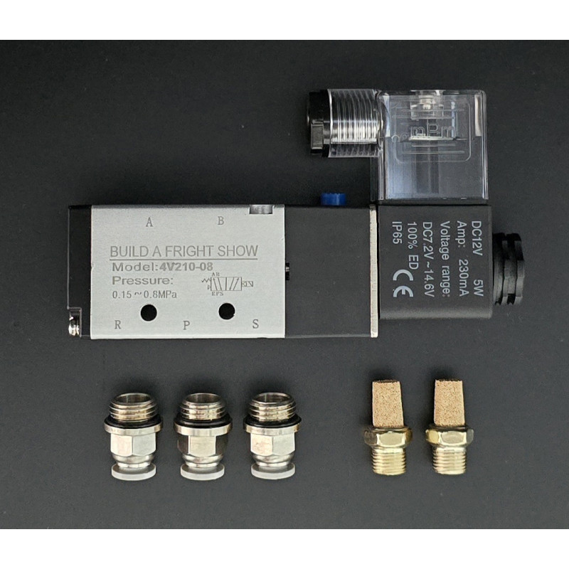 5way Solenoid Valve (6mm connectors) | Pneumatic & Animatronic Parts