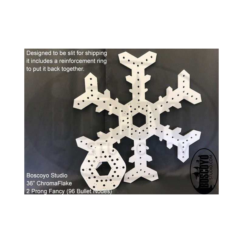 ChromaFlakes 36inch 2 Prong Fancy (96 nodes) | Snowflakes ChromaFlakes 36inch 2 Prong Fancy (96 nodes) | Snowflakes