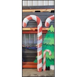 IMPRESSION Candy Cane - 3' Right Hook - Red/Green/White | Gilbert Engineering Props